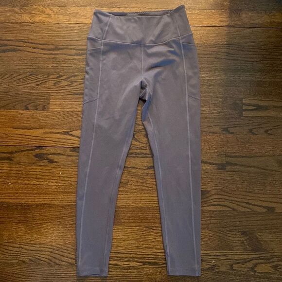 Victoria’s Secret Small Leggings Purple Side Pockets High Waist Elastic Band - Picture 1 of 7